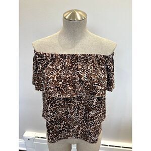 Aritzia Wilfred Promener Blouse in Leopard Size XXS